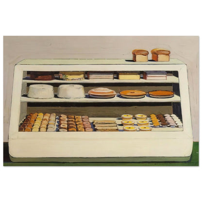 Bakery Counter - 1962 - Wayne Thiebaud Art Prints - 100x150 cm / 40x60″ inches | Wayne Thiebaud Poster | Wayne Thiebaud Prints