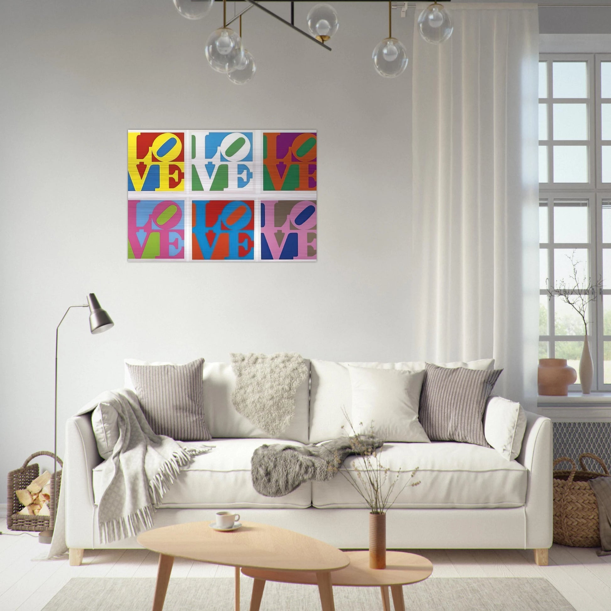 The Garden of Love - Robert Indiana Brushed Aluminum Print - 70x100 cm / 28x40 inches | Robert Indiana Aluminum Print | Robert Indiana Prints