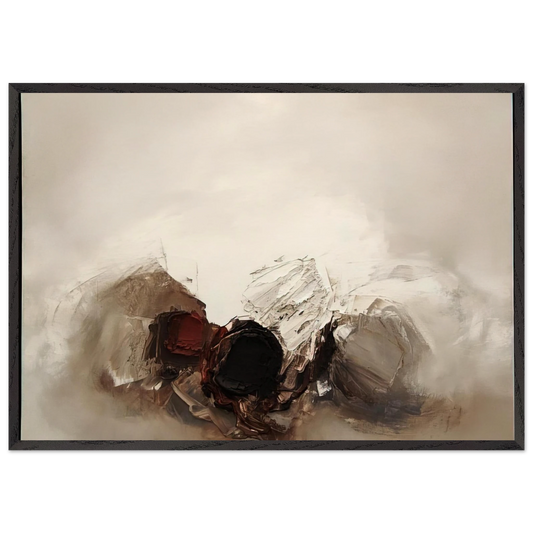 N 300 1960 - Luis Feito 70x100 cm / 28x40 inches Framed Art Print – Black Wooden Frame