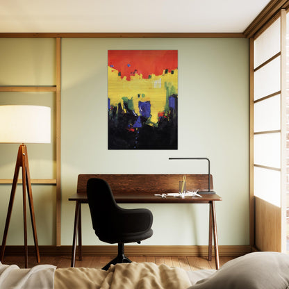 Above Deep Waters - Hans Hofmann Brushed Aluminum Print - 70x100 cm / 28x40 inches | Hans Hofmann Aluminum Print | Hans Hofmann Prints