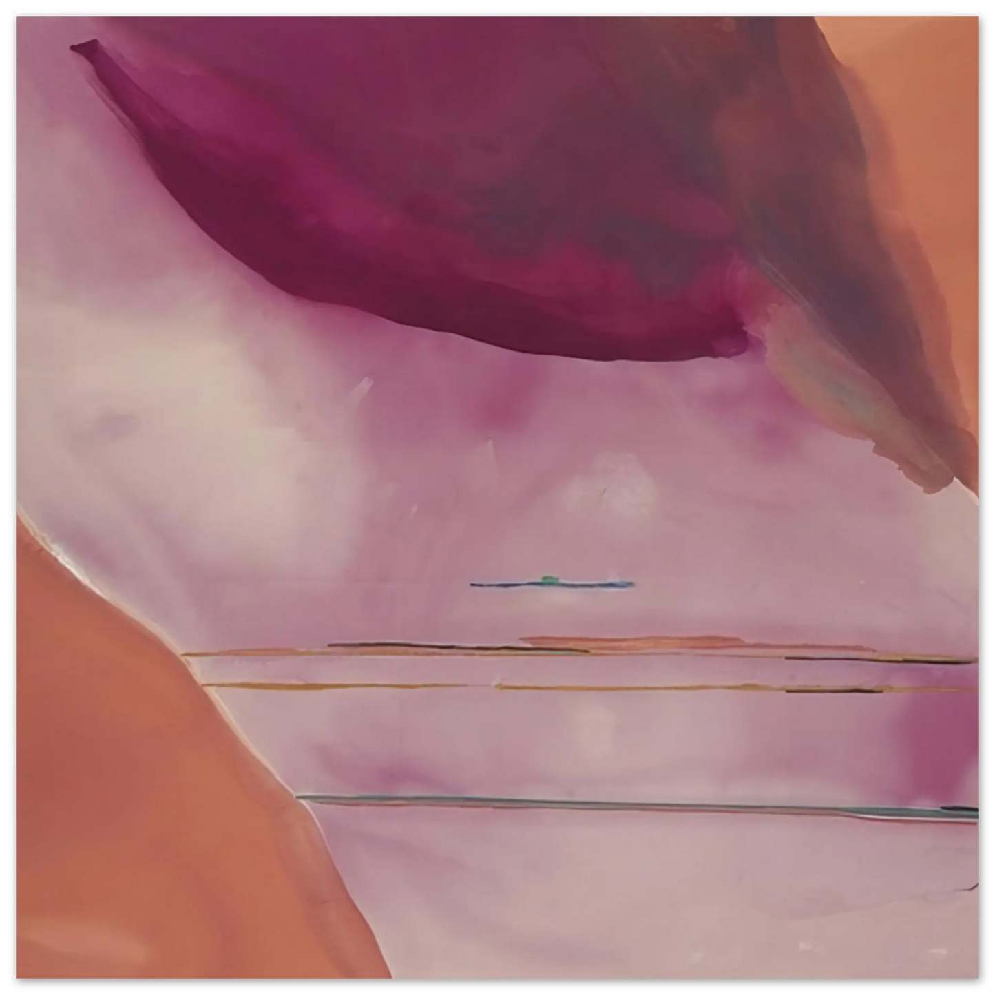 Helen Frankenthaler - Pendulum - 1972 Wall art - 30x45 cm / 12x18 Inches - Premium Wooden Framed Poster With Fine Art Paper - White frame