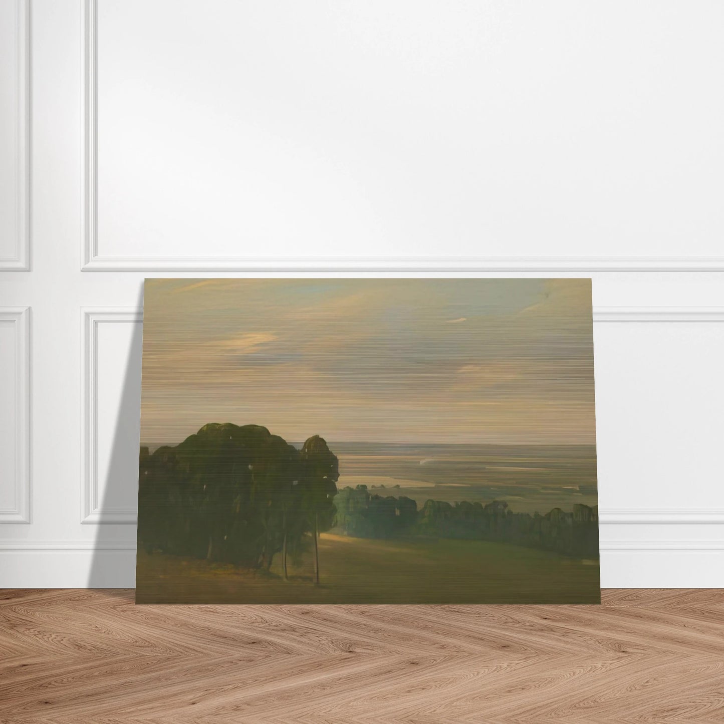 Eucalyptus Grove in a Vast Landscape - Tonalism - Xavier Martinez Brushed Aluminum Print - 70x100 cm / 28x40 inches | Xavier Martinez Aluminum Print | Xavier Martinez Prints