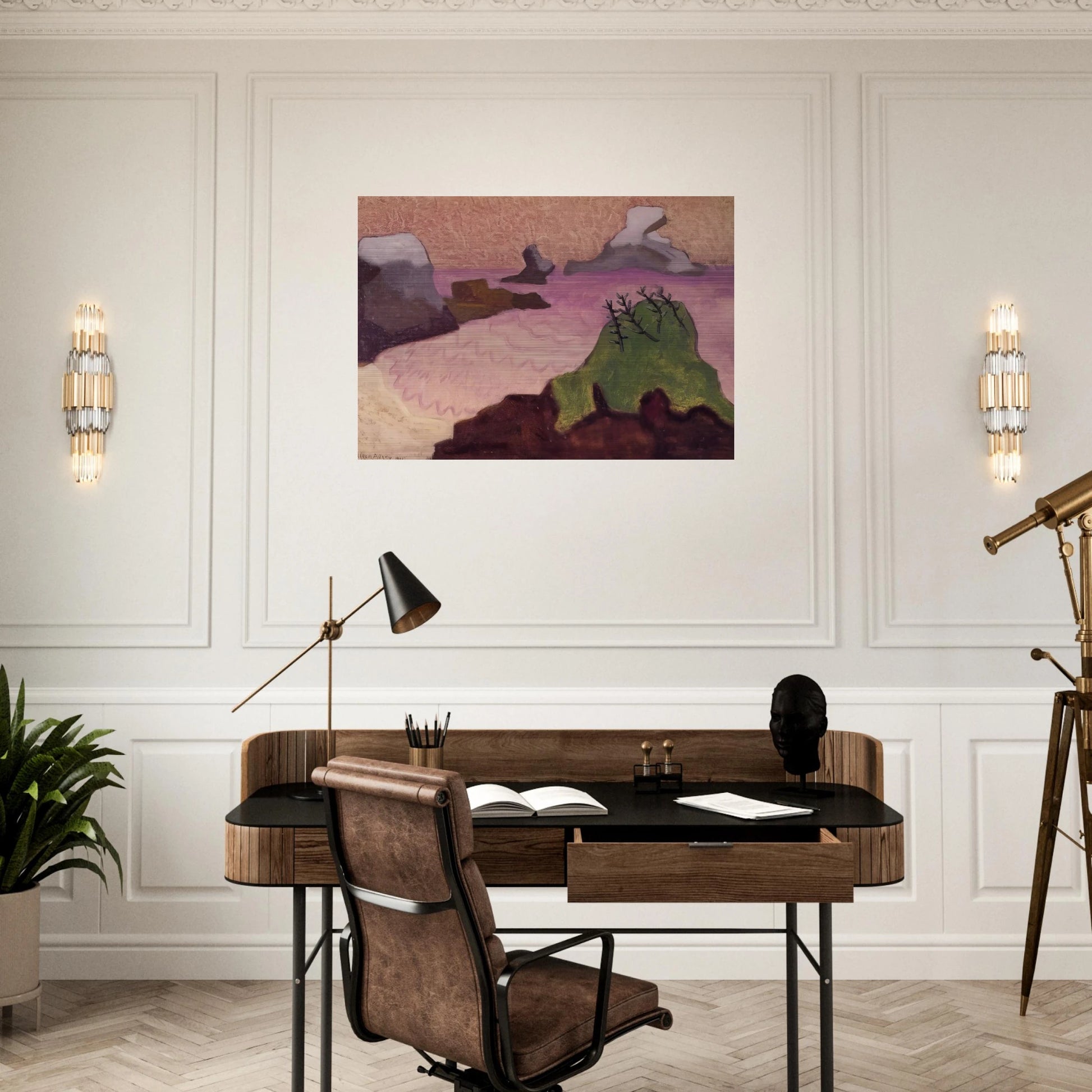 Oregon Coast - 1947 - Milton Avery Brushed Aluminum Print - 70x100 cm / 28x40 inches | Milton Avery Aluminum Print | Milton Avery Prints