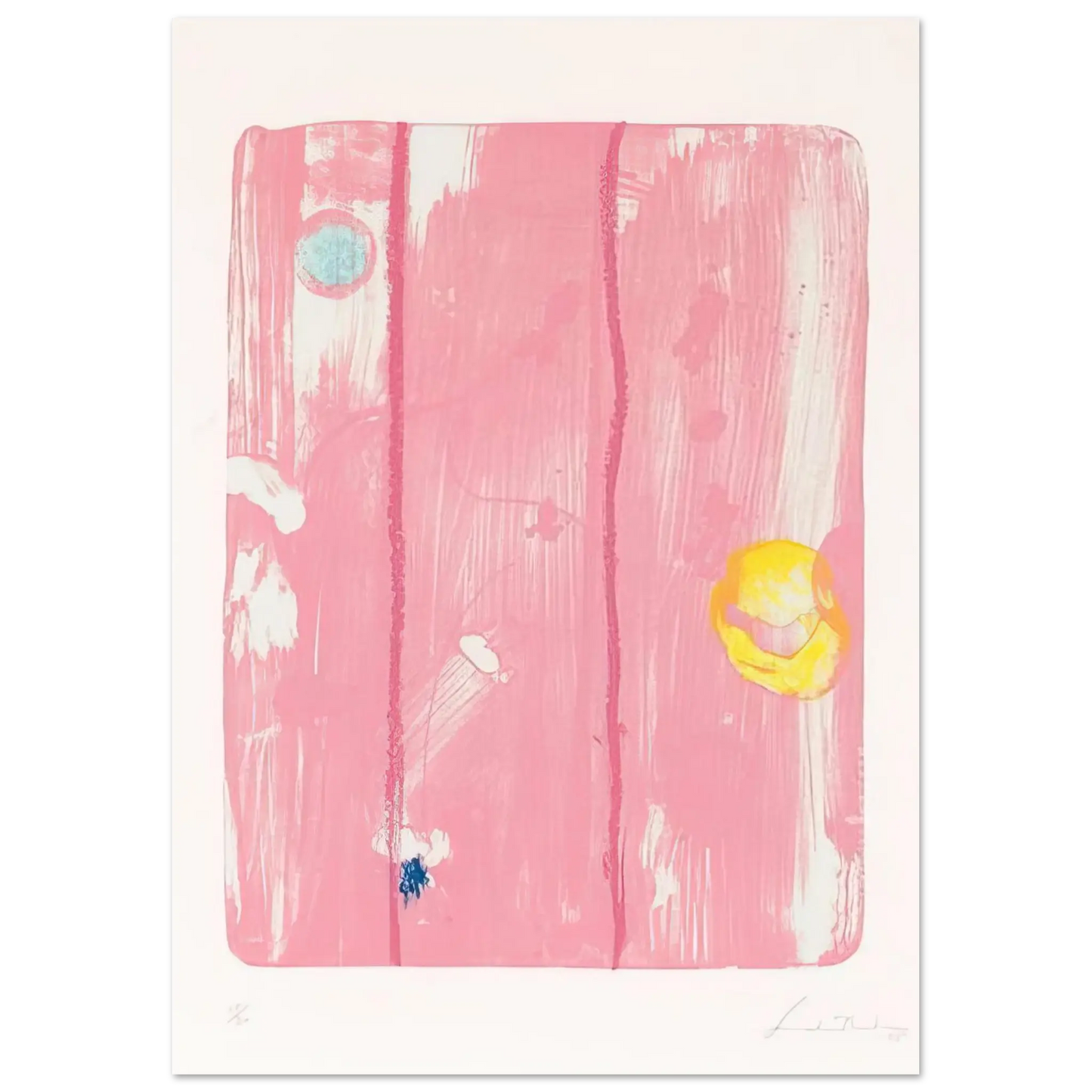 Helen Frankenthaler - Reflections VIII - 1995 Wall art - 13x18 cm / 5x7 Inches - Premium Wooden Framed Poster With Fine Art Paper - Wood frame