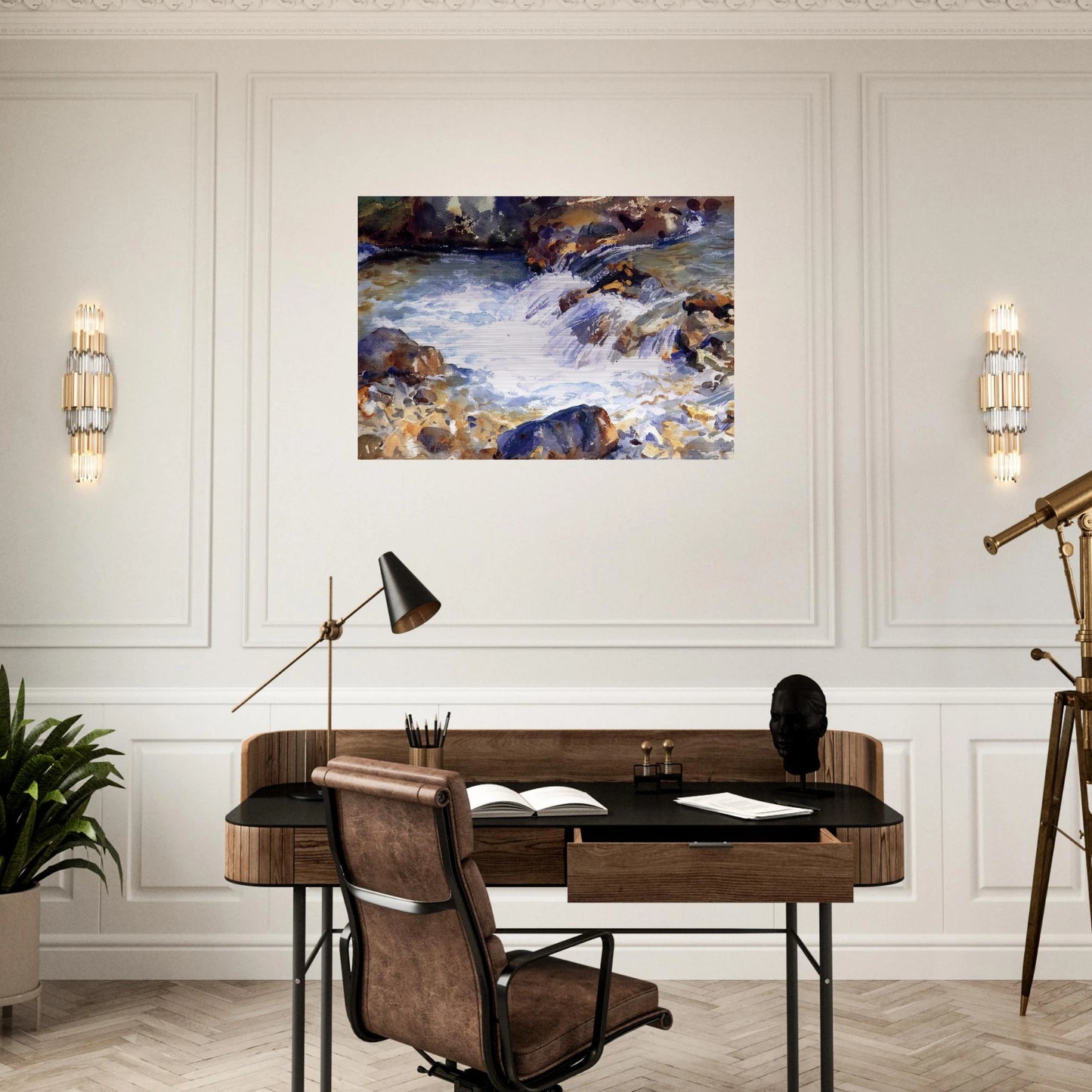 In the Tyrol - John Singer Sargent Brushed Aluminum Print - 70x100 cm / 28x40 inches | John Singer Sargent Aluminum Print | John Singer Sargent Prints