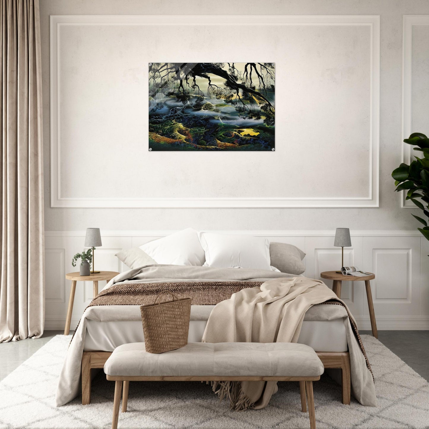 Fog Passes By - Eyvind Earle Acrylic Print - 70x100 cm / 28x40″ inches