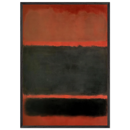 No20 - 1957 - Mark Rothko 70x100 cm / 28x40 inches Framed Art Print – Black Wooden Frame