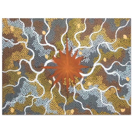 Clifford Possum Tjapaltjarri - Creation, Lightning Dreaming - 1993  75x100 cm / 30x40inches Fine Art Poster