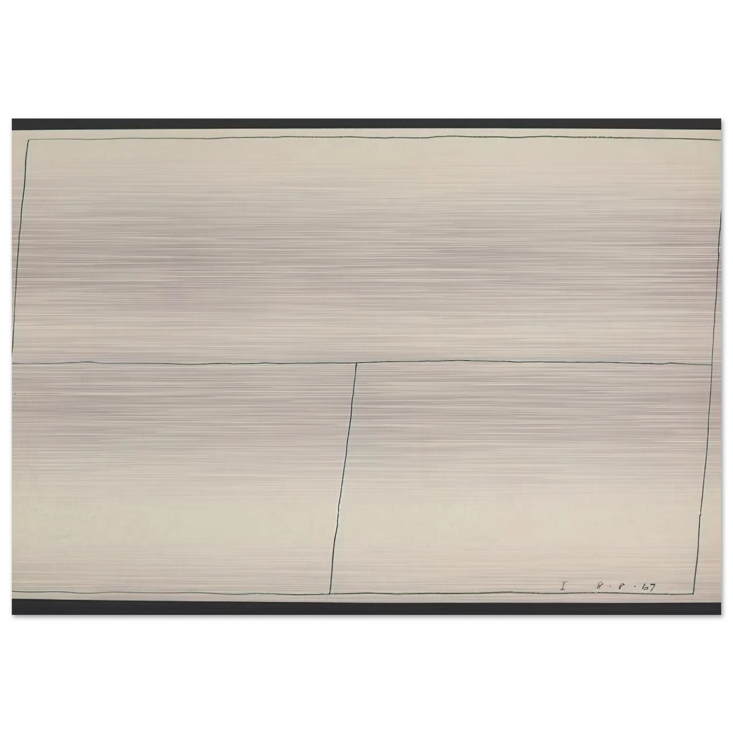 Twentieth Century Ikon Series 8.8.67 I - 1967 - Bob Law Brushed Aluminum Print - 70x100 cm / 28x40 inches | Bob Law Aluminum Print | Bob Law Prints