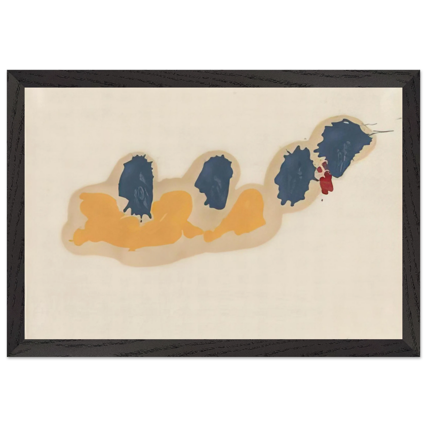 Helen Frankenthaler - April IV - 1960 Wall art - 13x18 cm / 5x7 inches - Premium Wooden Framed Poster With Fine Art Paper-canvas - White frame