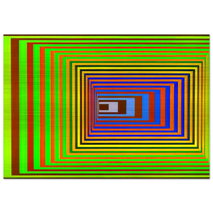 Vonal Stri - 1975 - Victor Vasarely Brushed Aluminum Print - 70x100 cm / 28x40 inches | Victor Vasarely Aluminum Print | Victor Vasarely Prints