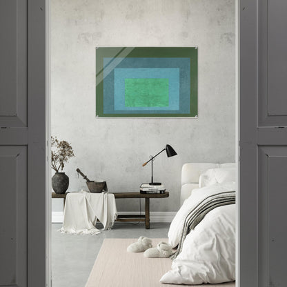 STUDY FOR HOMAGE TO THE SQUARE TERRASSED FOLIAGE 1960 - Josef Albers Acrylic Print - 70x100 cm / 28x40″ inches
