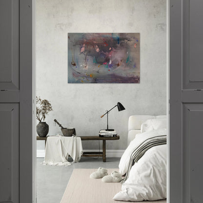 Grey Fireworks, 1982- - Helen Frankenthaler Brushed Aluminum Print - 70x100 cm / 28x40 inches | Helen Frankenthaler Aluminum Print | Helen Frankenthaler Prints