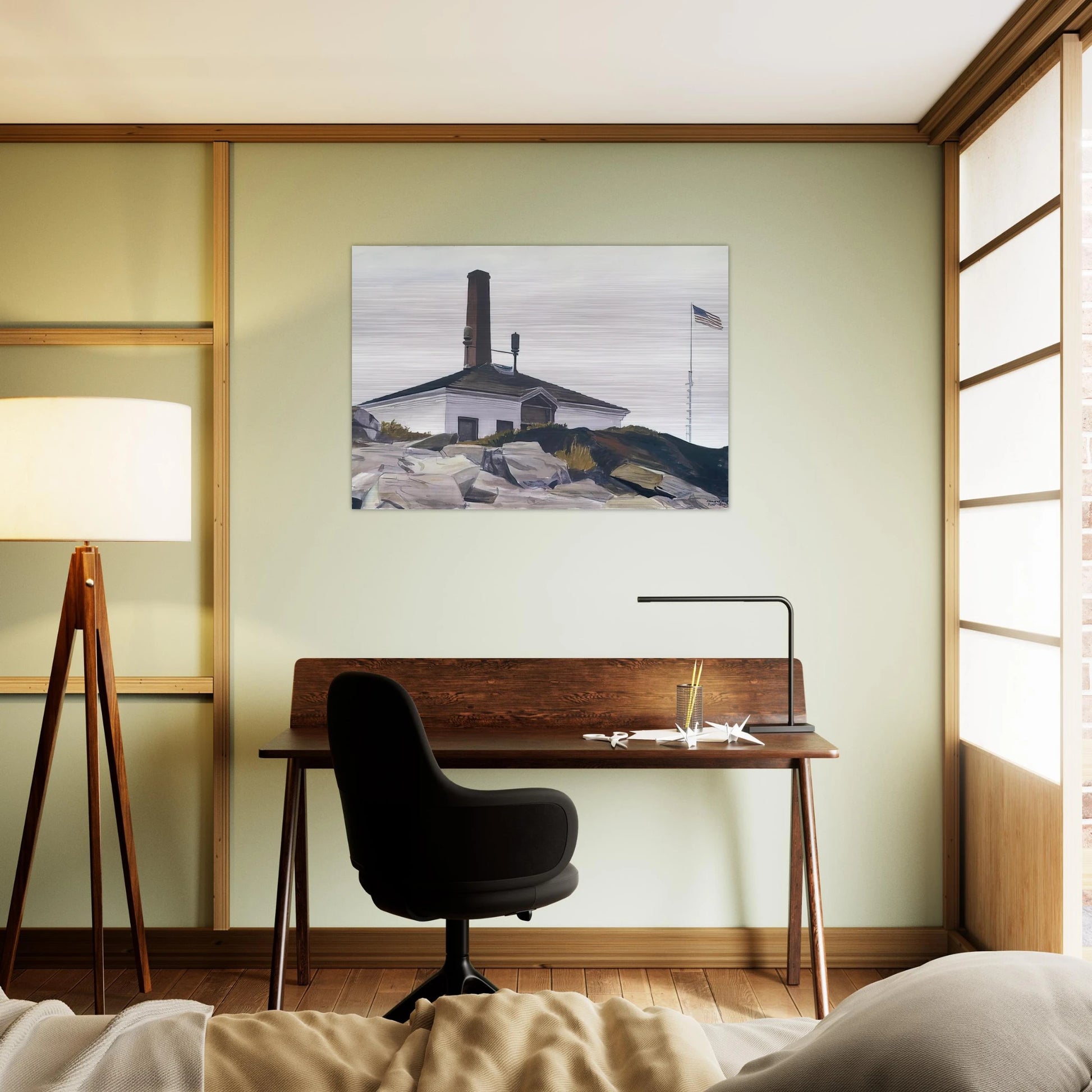 House of the Foghorn, I - Edward Hopper Brushed Aluminum Print - 70x100 cm / 28x40 inches | Edward Hopper Aluminum Print | Edward Hopper Prints