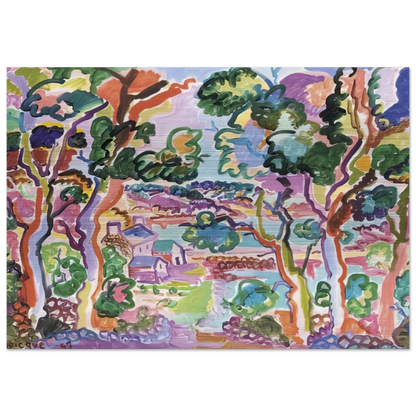 Paysage - Fauvism - Charles Lapicque Brushed Aluminum Print - 70x100 cm / 28x40 inches | Charles Lapicque Aluminum Print | Charles Lapicque Prints