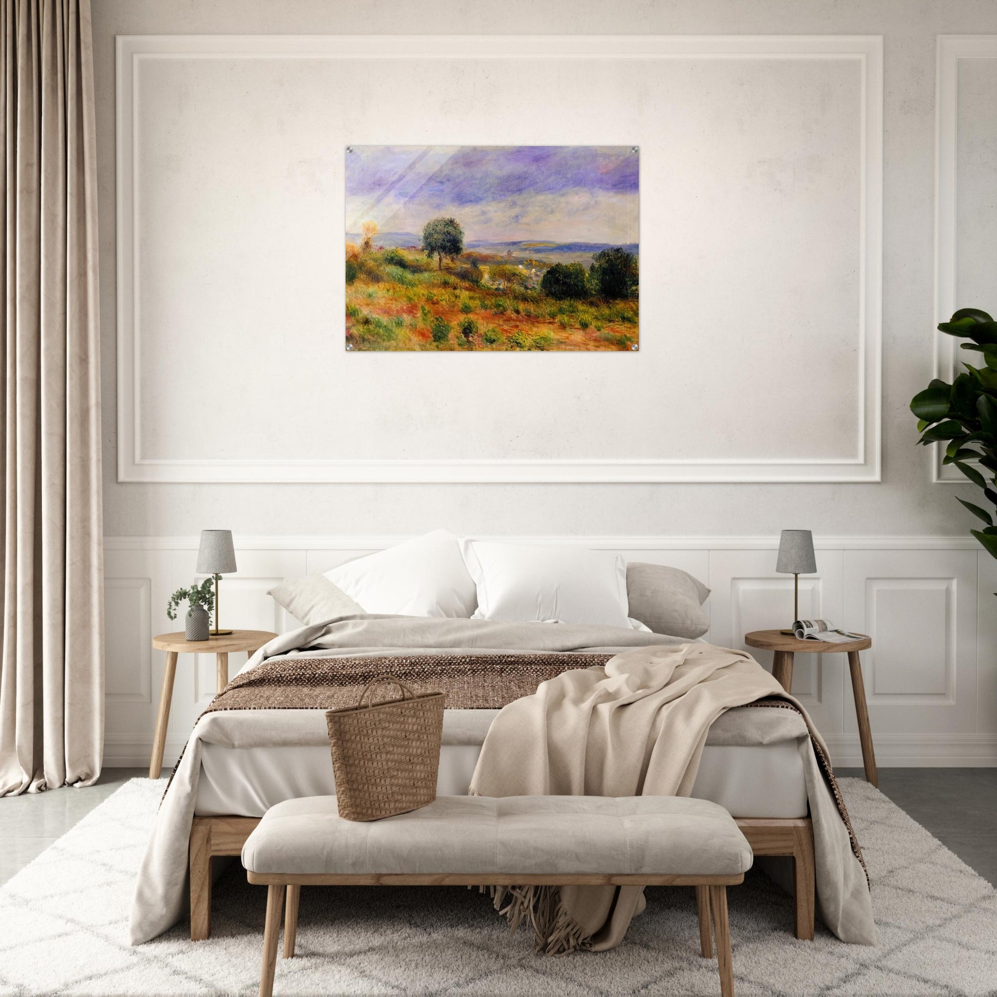 Landscape Auvers sur Oise - Pierre-Auguste Renoir Acrylic Print - 70x100 cm / 28x40″ inches