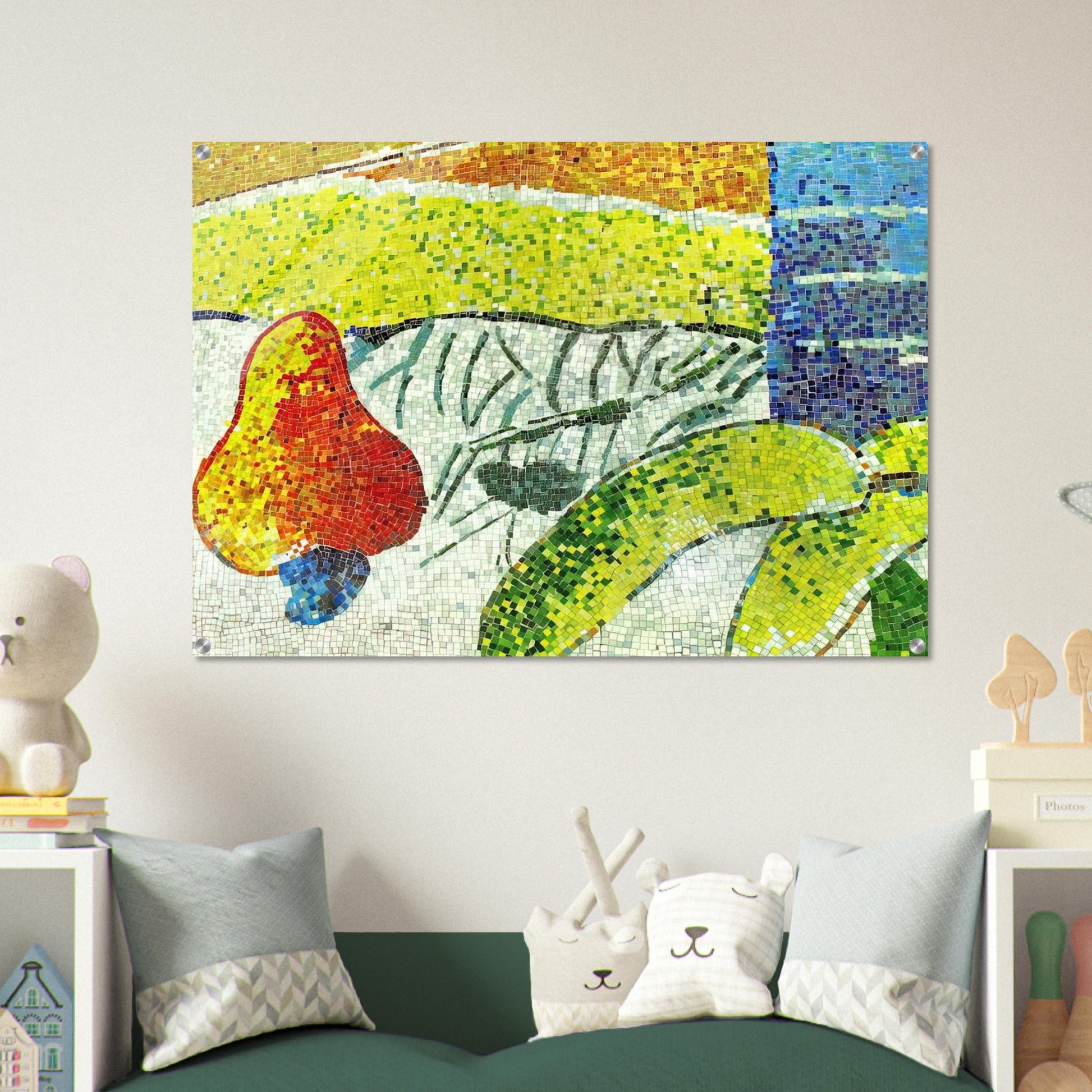 Caju e Bananas - Naïve Art Primitivism - Aldemir Martins Acrylic Print - 70x100 cm / 28x40″ inches