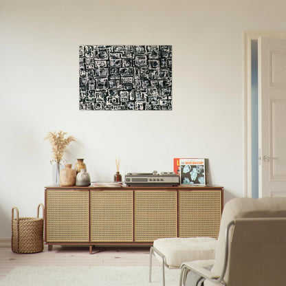 White Squares - Lee Krasner Brushed Aluminum Print - 70x100 cm / 28x40 inches | Lee Krasner Aluminum Print | Lee Krasner Prints