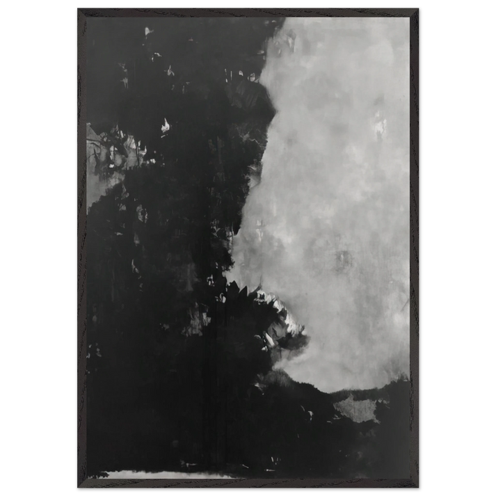 Untitled Black Painting - 1950 N2 - Edward Corbett 70x100 cm / 28x40 inches Framed Art Print – Black Wooden Frame