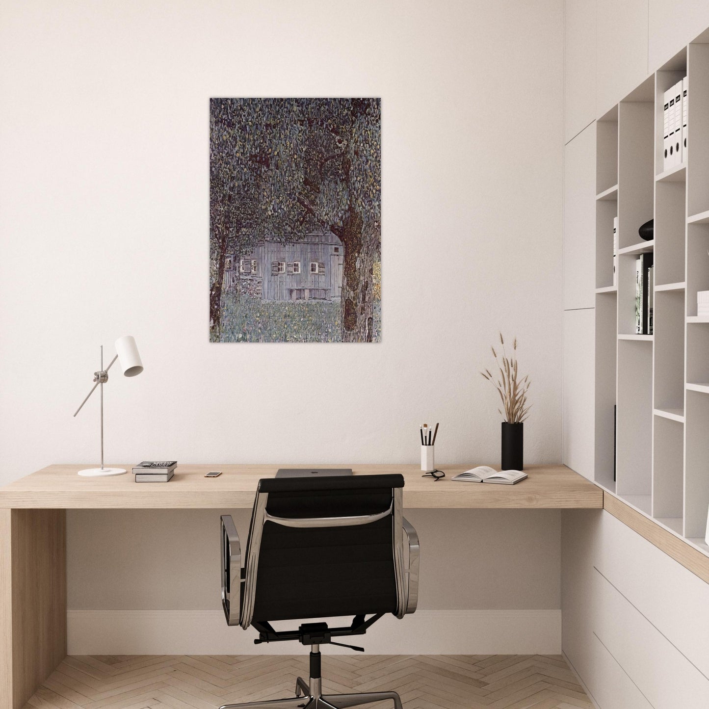 FARMHOUSE IN UPPER AUSTRIA 1912 - Gustav Klimt Brushed Aluminum Print - 70x100 cm / 28x40 inches | Gustav Klimt Aluminum Print | Gustav Klimt Prints