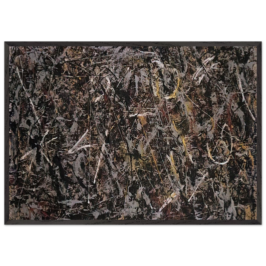 ALCHEMY 1947 - Jackson Pollock 70x100 cm / 28x40 inches Framed Art Print – Black Wooden Frame
