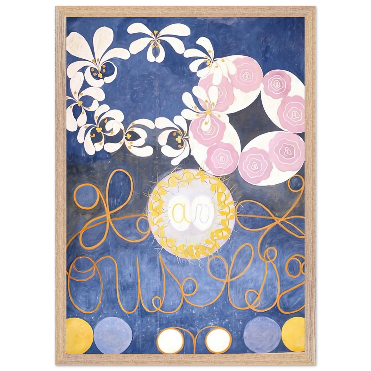 Hilma af Klint - THE TEN LARGEST 1907 Wall art - A3 (29.7 x 42  cm) - Premium Wooden Framed Poster With Fine Art Paper - White frame