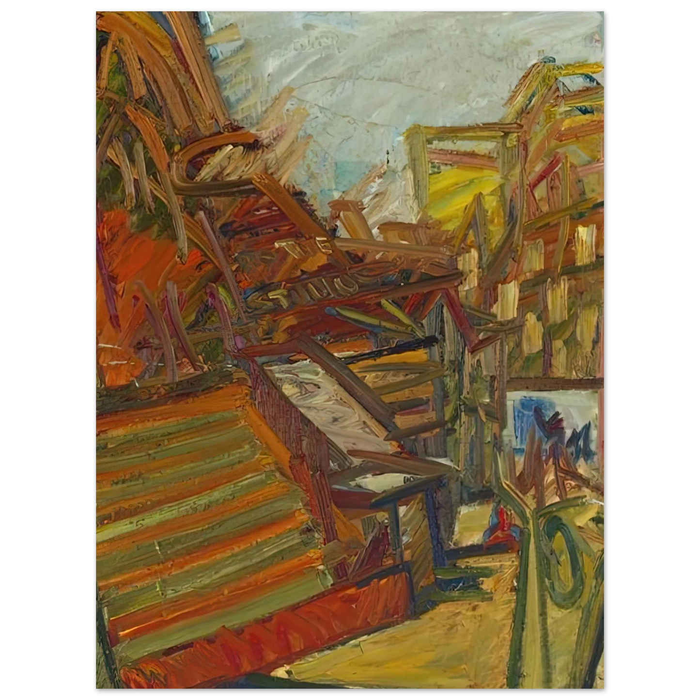Frank Auerbach - TO THE STUDIOS 1991  75x100 cm / 30x40inches Fine Art Poster