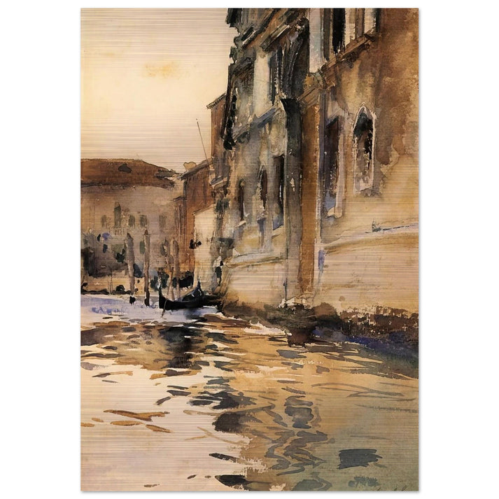 Venetian Canal, Palazzo Corner - John Singer Sargent Brushed Aluminum Print - 70x100 cm / 28x40 inches | John Singer Sargent Aluminum Print | John Singer Sargent Prints