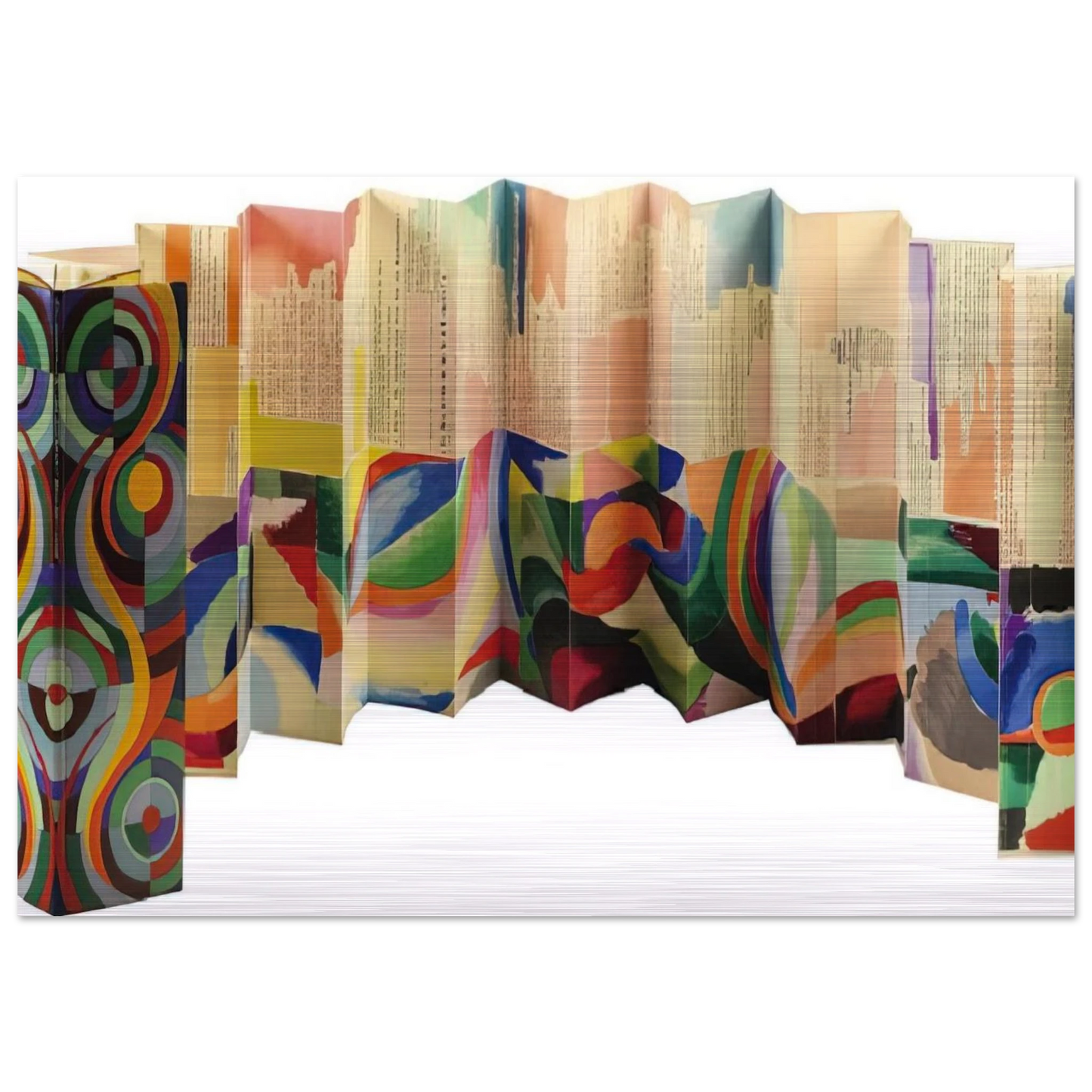 PROSE OF THE TRANS SIBERIAN AND OF LITTLE JEHANNE OF FRANCE 1913 - Sonia Delaunay Brushed Aluminum Print - 70x100 cm / 28x40 inches | Sonia Delaunay Aluminum Print | Sonia Delaunay Prints