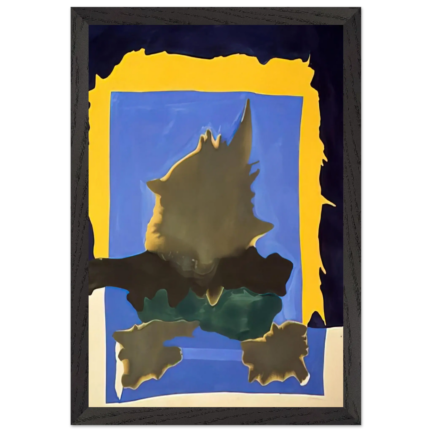 Helen Frankenthaler - Interior Landscape - 1964 Wall art - A3 (29.7 x 42  cm) - Premium Wooden Framed Poster With Fine Art Paper - White frame