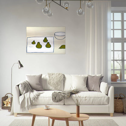 Five Pears - 1976 - William Scott Brushed Aluminum Print - 70x100 cm / 28x40 inches | William Scott Aluminum Print | William Scott Prints