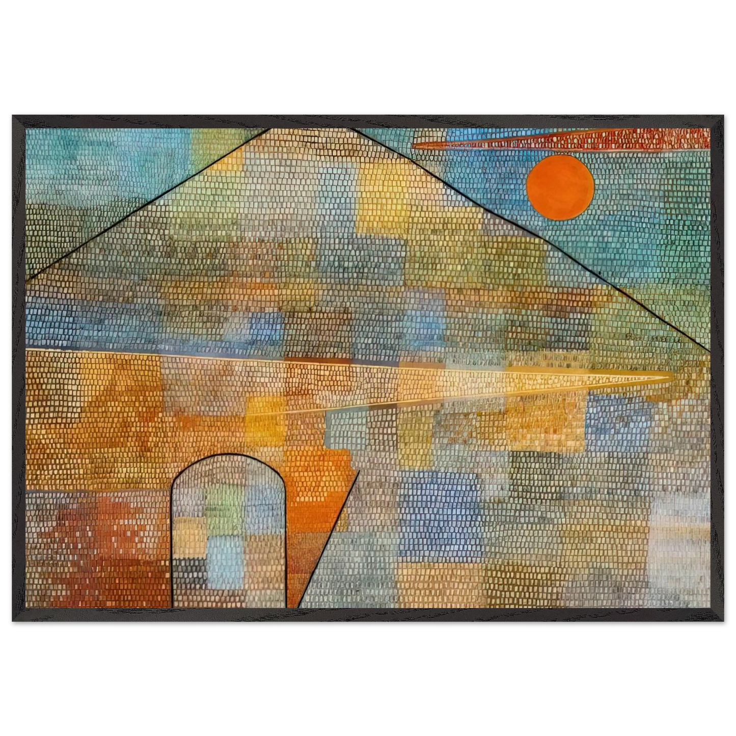 TO THE PARNASSUS 1932 - Paul Klee 70x100 cm / 28x40 inches Framed Art Print – Black Wooden Frame