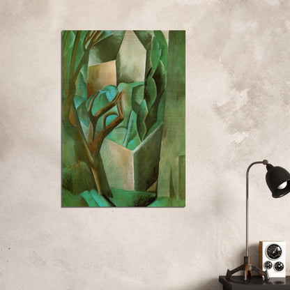 House in the garden - Pablo Picasso Brushed Aluminum Print - 70x100 cm / 28x40 inches | Pablo Picasso Aluminum Print | Pablo Picasso Prints