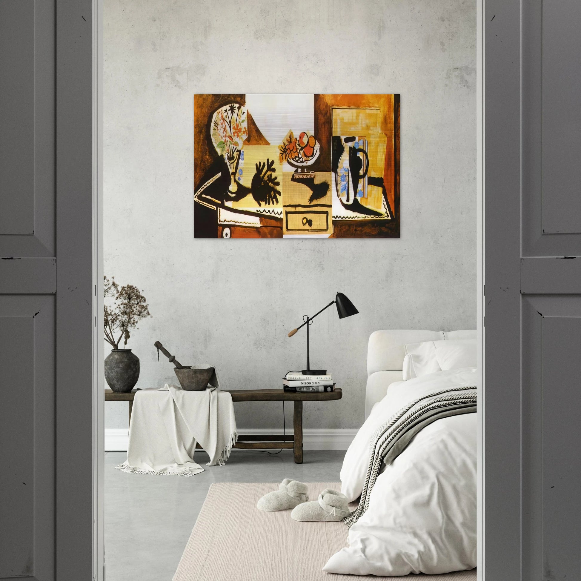 Still life on the dresser - Pablo Picasso Brushed Aluminum Print - 70x100 cm / 28x40 inches | Pablo Picasso Aluminum Print | Pablo Picasso Prints