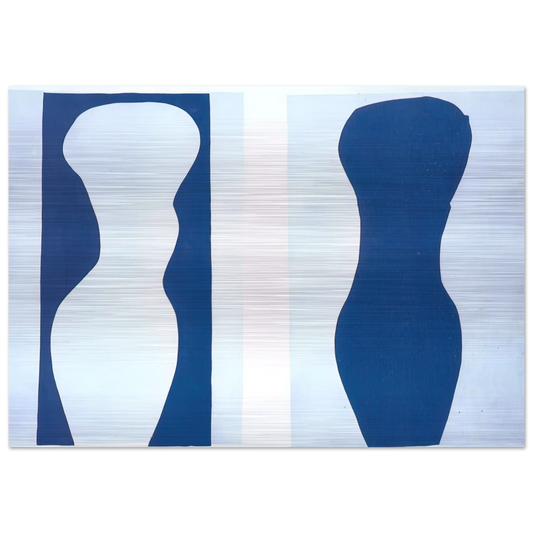 WHITE TORSO AND BLUE TORSO 1944 - Henri Matisse Brushed Aluminum Print - 70x100 cm / 28x40 inches | Henri Matisse Aluminum Print | Henri Matisse Prints