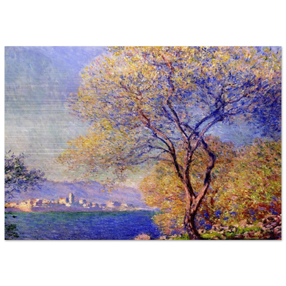 Antibes Seen from the Salis Gardens 01 - claude monet Brushed Aluminum Print - 70x100 cm / 28x40 inches | claude monet Aluminum Print | claude monet Prints