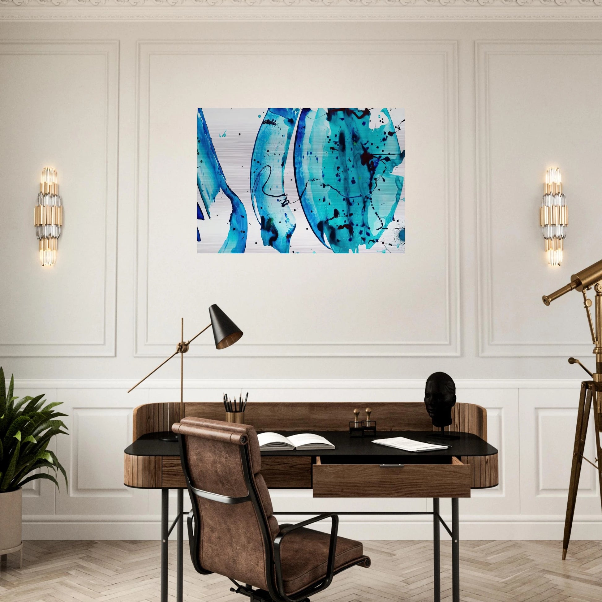 Untitled - Sam Francis Brushed Aluminum Print - 70x100 cm / 28x40 inches | Sam Francis Aluminum Print | Sam Francis Prints