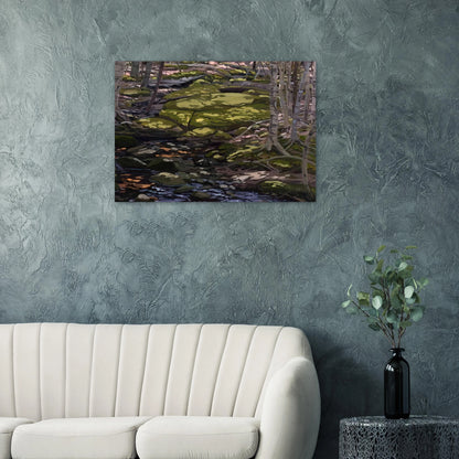 Light in Brook - Contemporary Realism - Neil Welliver Brushed Aluminum Print - 70x100 cm / 28x40 inches | Neil Welliver Aluminum Print | Neil Welliver Prints