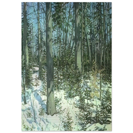 Study for Little Spruce - 1985 - Neil Welliver Brushed Aluminum Print - 70x100 cm / 28x40 inches | Neil Welliver Aluminum Print | Neil Welliver Prints