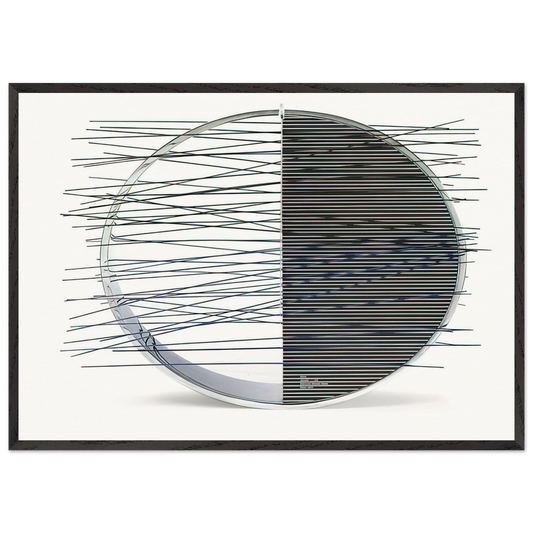 ANELLO - Jesus Rafael Soto 70x100 cm / 28x40 inches Framed Art Print – Black Wooden Frame