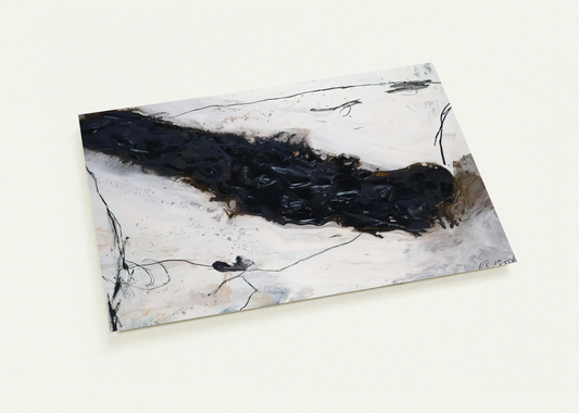 Fluss - 1983 By Emil Schumacher Pack of 10 Post Cards | Emil Schumacher Post Cards | A6 (10.5 x 14.8 cm) - 4.1 x 5.8 inches