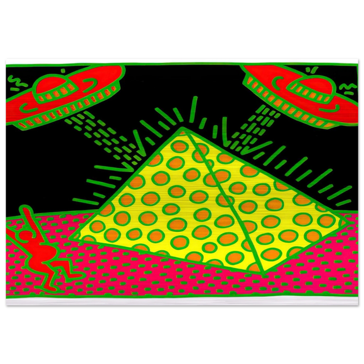 UNTITLED 1983 3 - Keith Haring Brushed Aluminum Print - 70x100 cm / 28x40 inches | Keith Haring Aluminum Print | Keith Haring Prints