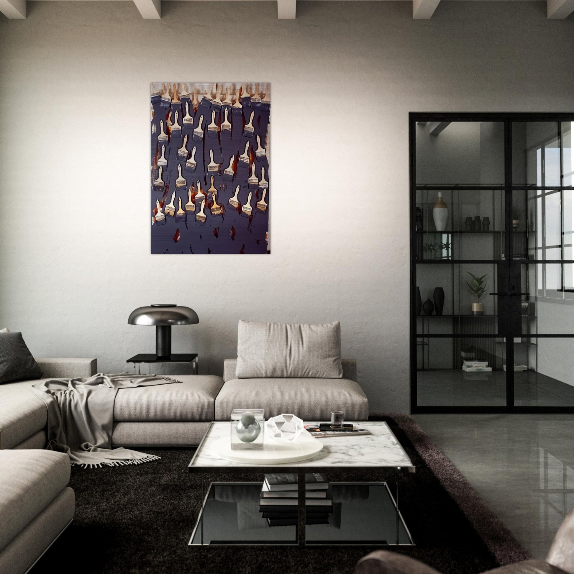 Untitled - 2000 - Arman Brushed Aluminum Print - 70x100 cm / 28x40 inches | Arman Aluminum Print | Arman Prints