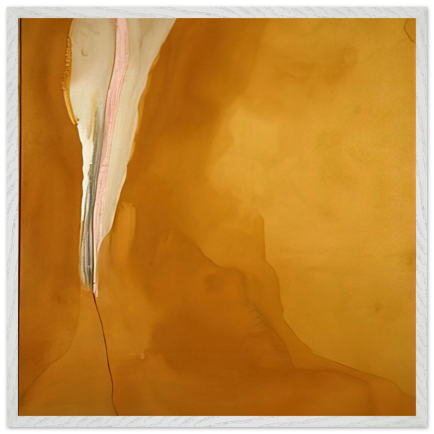Helen Frankenthaler - Coral Wedge - 1972 Wall art - 40x60 cm / 16x24 inches - Premium Wooden Framed Poster With Fine Art Paper-canvas - White frame