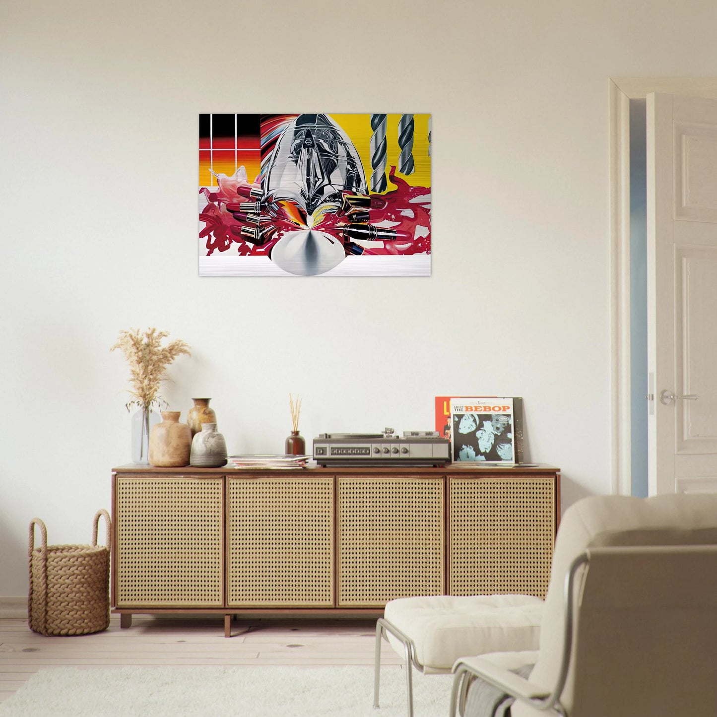 The Swimmer in the Econo-mist  painting 3  - James Rosenquist Brushed Aluminum Print - 70x100 cm / 28x40 inches | James Rosenquist Aluminum Print | James Rosenquist Prints