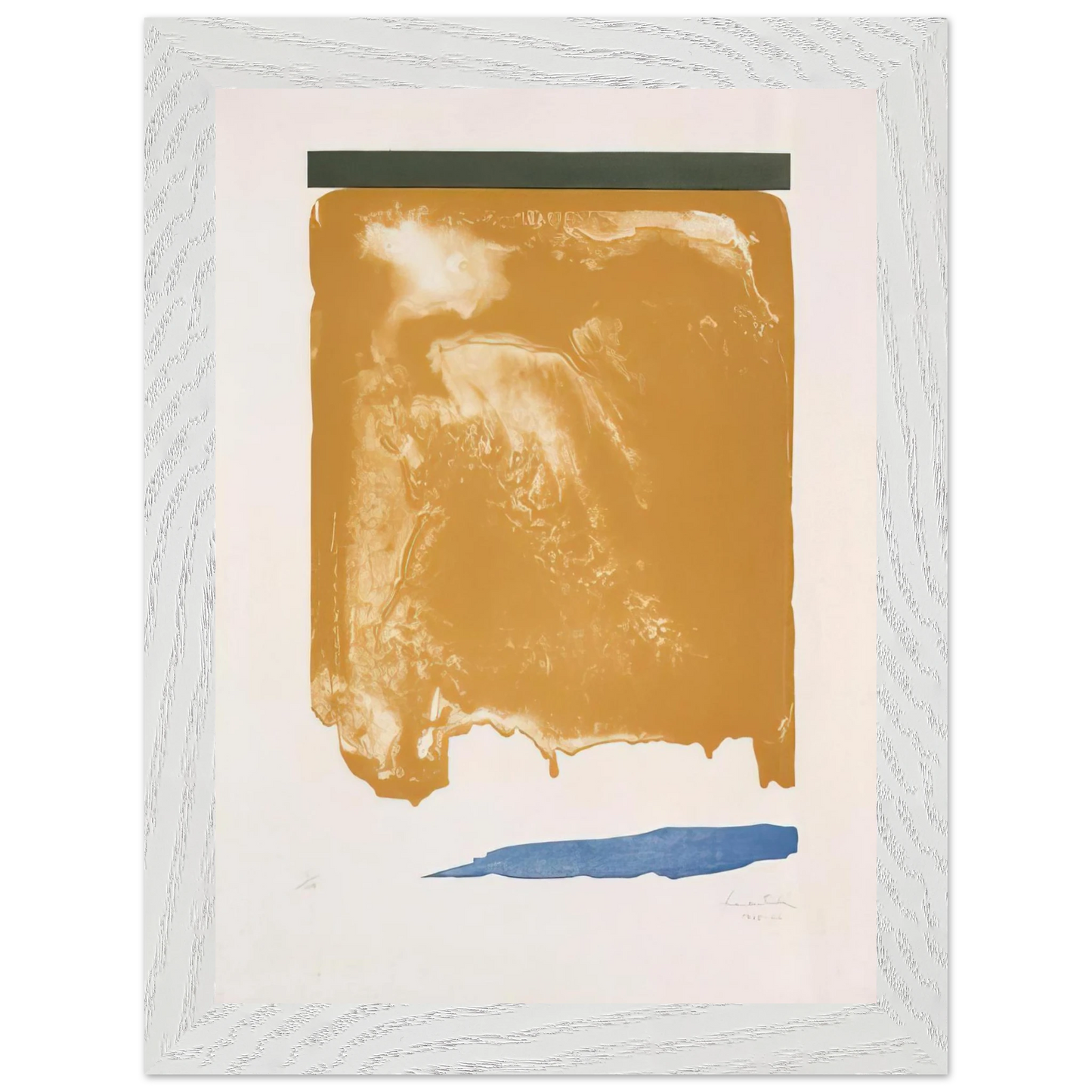 Helen Frankenthaler - Persian Garden - 1966 Wall art - 27x35 cm / 11x14 inches - Premium Wooden Framed Poster With Fine Art Paper-canvas - White frame