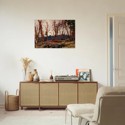 BURNT COUNTRY EVENING SKETCH FOR BURNT LAND 1914 - Tom Thomson Brushed Aluminum Print - 70x100 cm / 28x40 inches | Tom Thomson Aluminum Print | Tom Thomson Prints