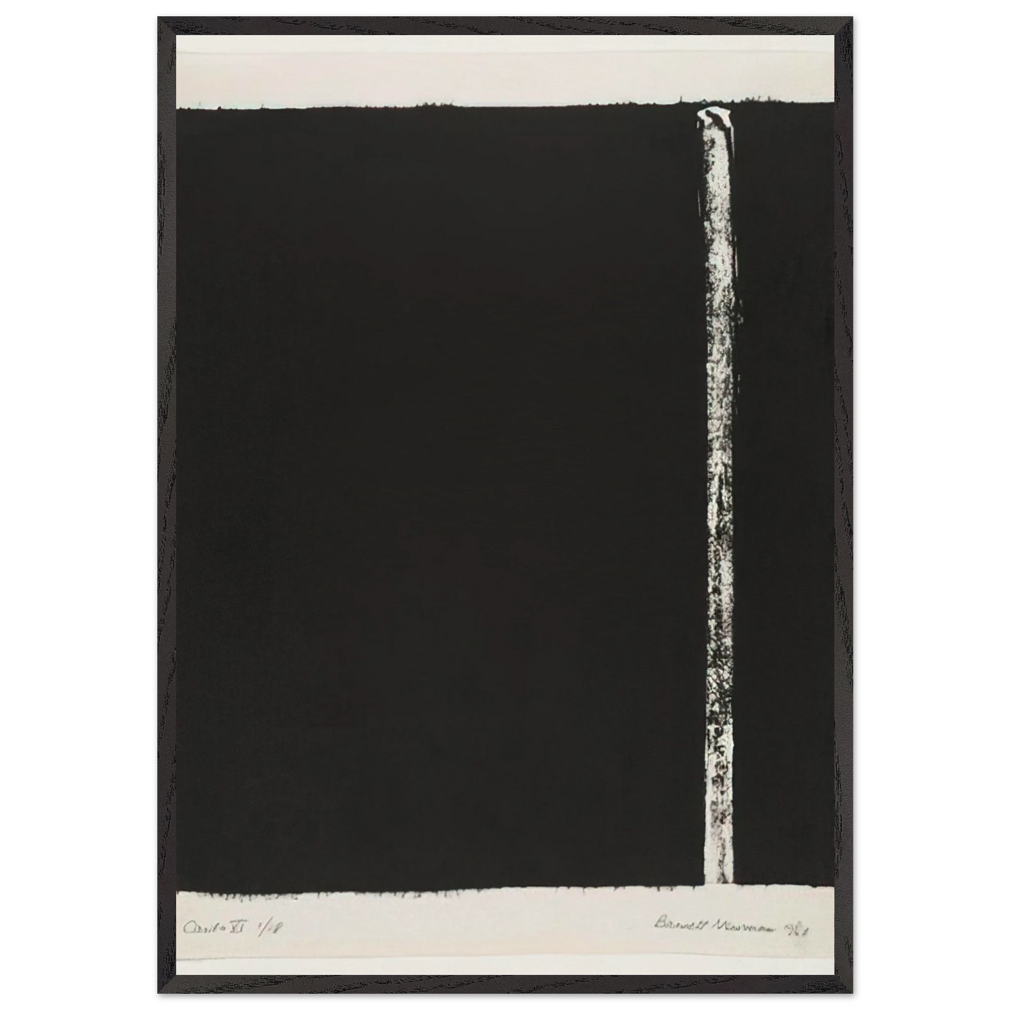 Canto VI - Barnett Newman 70x100 cm / 28x40 inches Framed Art Print – Black Wooden Frame