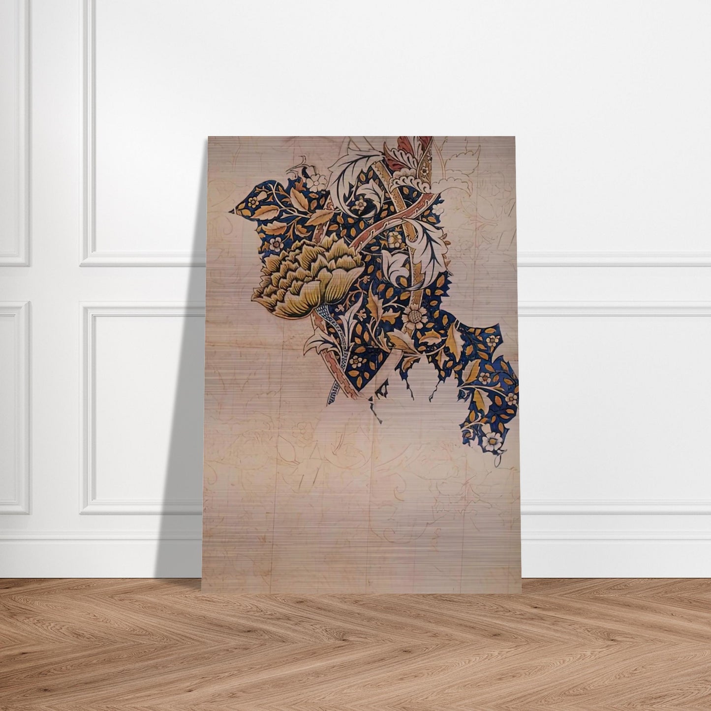 DESIGN FOR WINDRUSH PRINTED TEXTILE 1883 - William Morris Brushed Aluminum Print - 70x100 cm / 28x40 inches | William Morris Aluminum Print | William Morris Prints