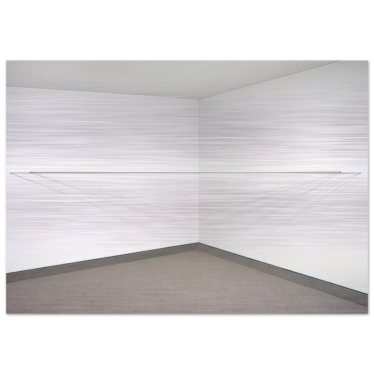 Untitled - 1972 - Fred Sandback Brushed Aluminum Print - 70x100 cm / 28x40 inches | Fred Sandback Aluminum Print | Fred Sandback Prints